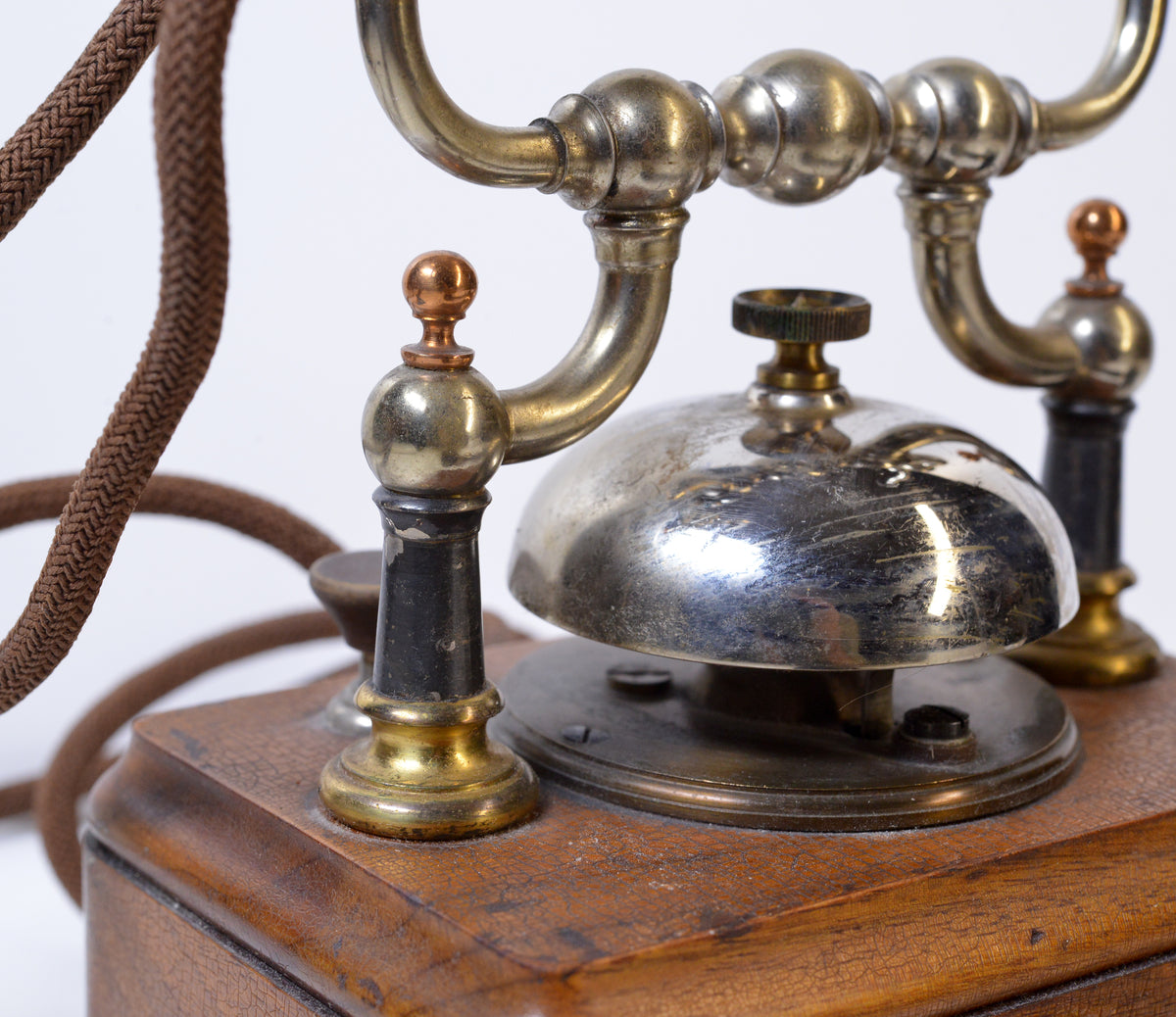 Antique Wooden desktop telephone L.M. Ericsson model BC2050