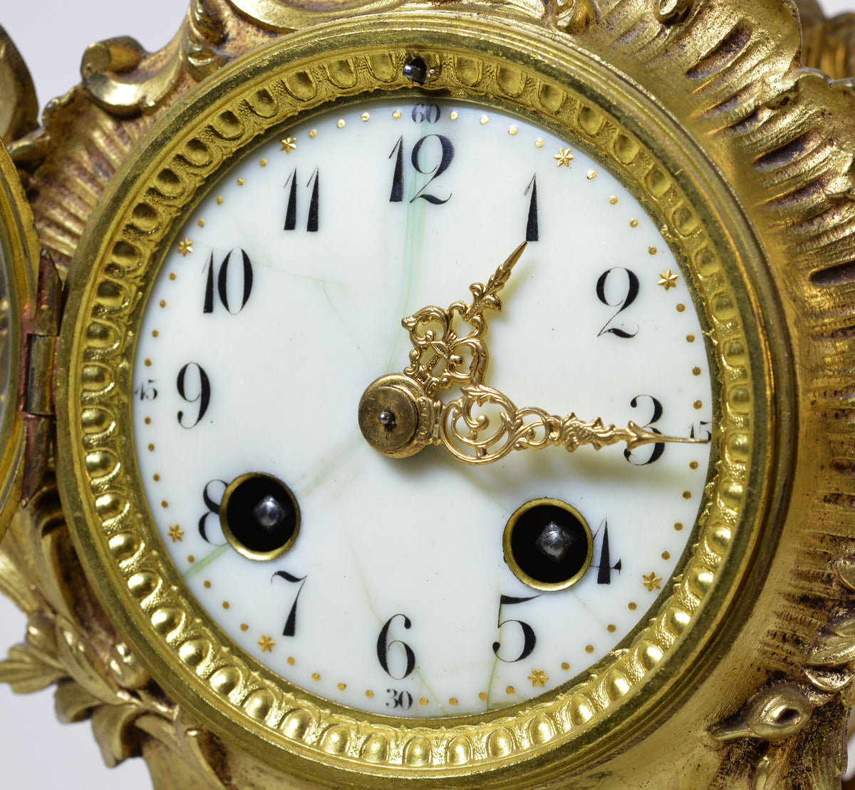 Antique French Japy Freres Gilt Bronze Rococo Clock 19th century