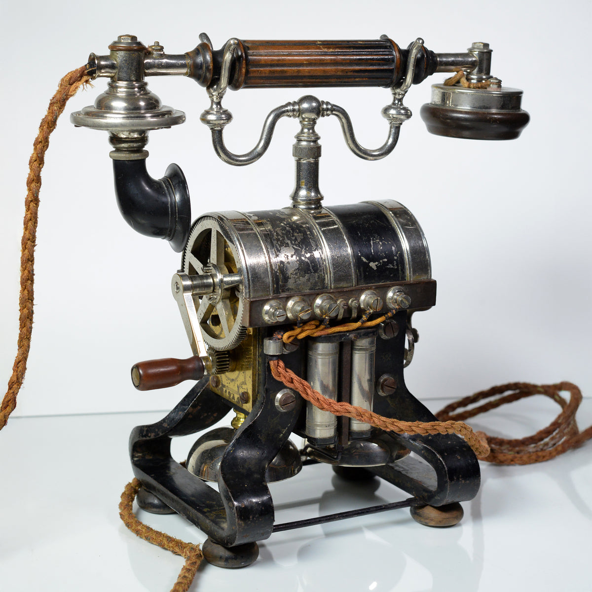 L. M. Ericsson TUNNAN Barrel Sewing Machine Iron Eiffel Tower Telephone ca. 1891