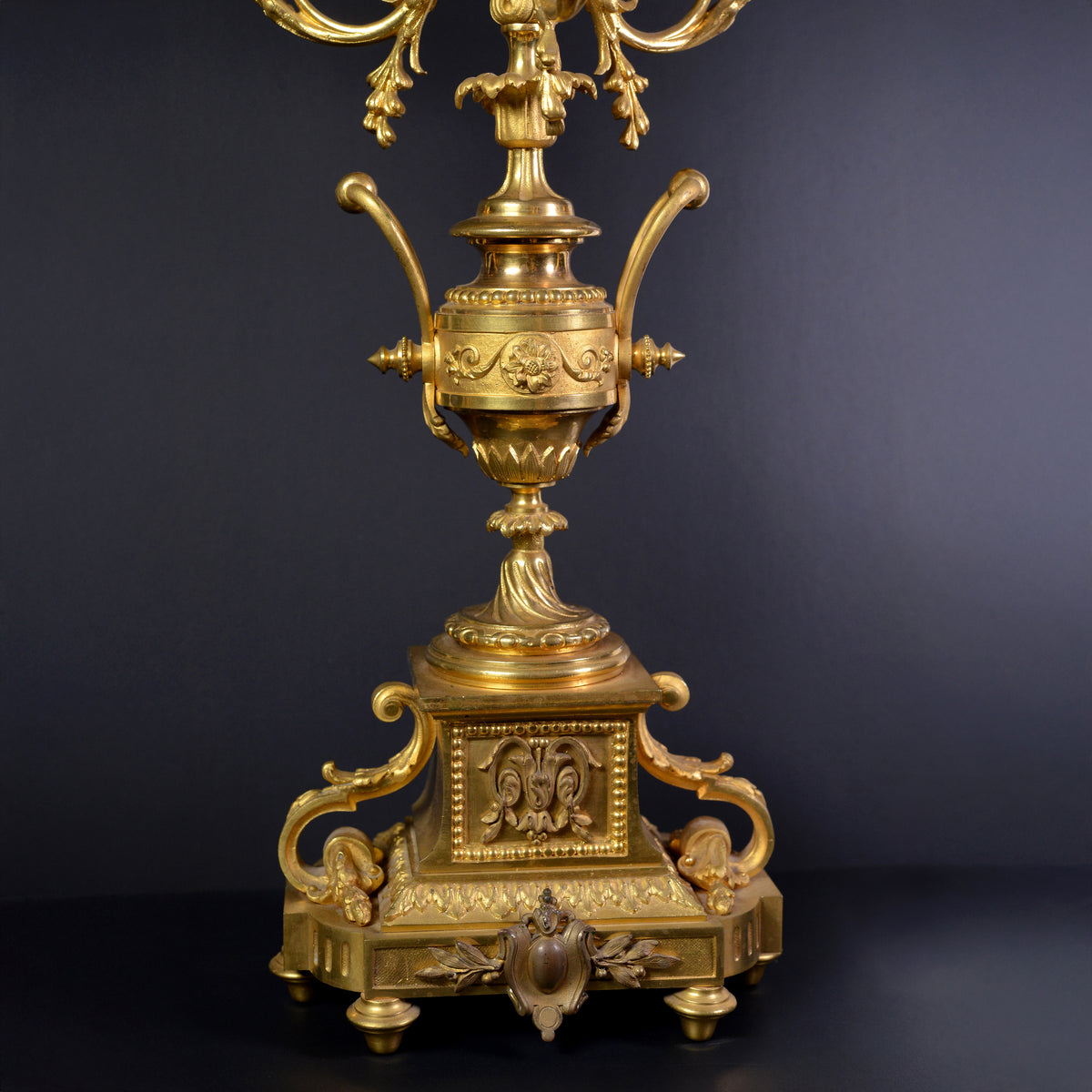 Pair Antique Ormolu Gilt Bronze Renaissance Candelabra of Top Quality 19 century