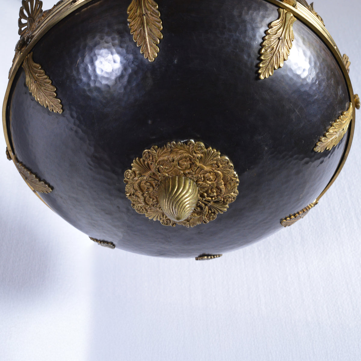 Antique Late 19th Century French Empire Gilt and Patinated Bronze Chandelier
