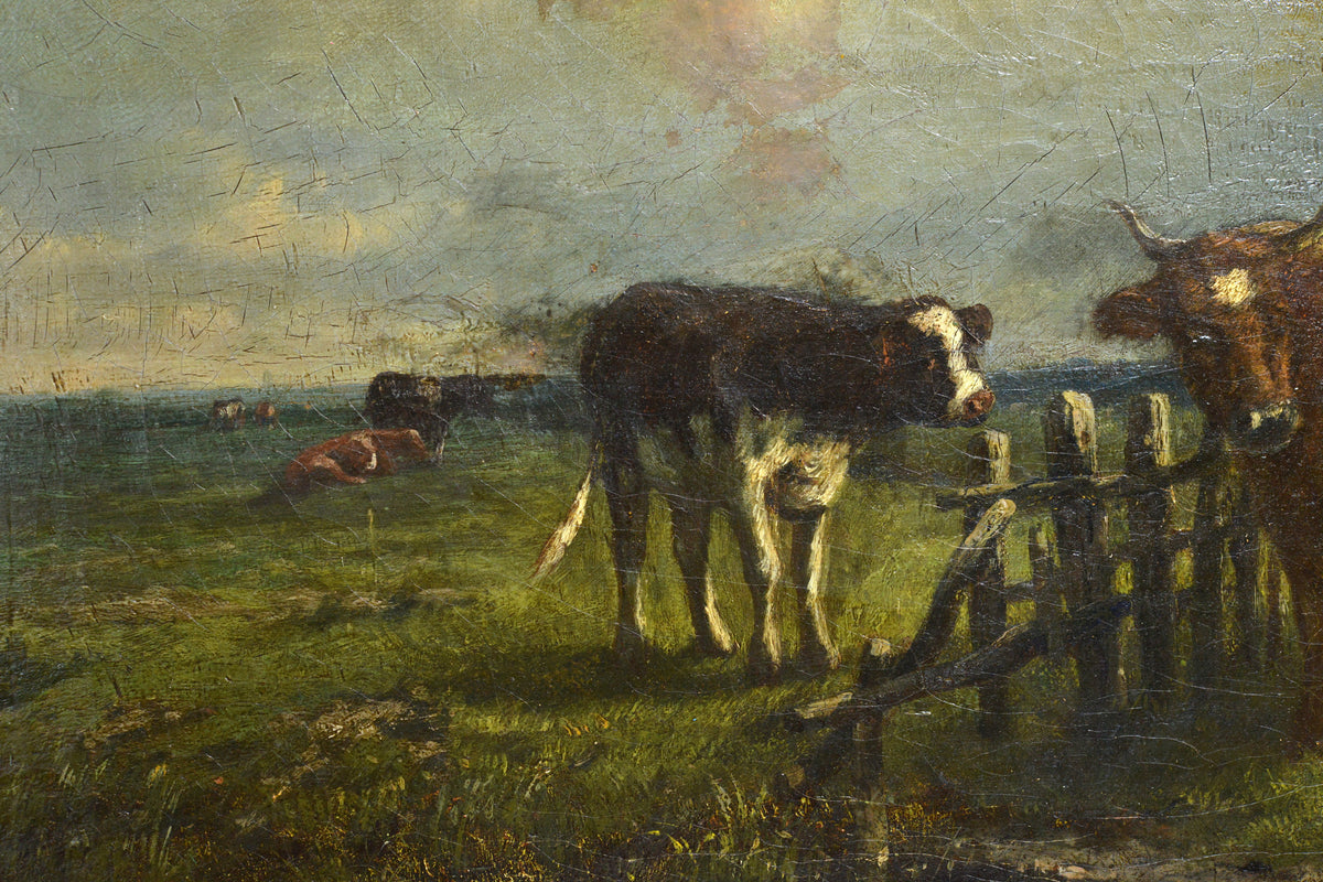 Dutch Pastoral scene Grazing cattle 19th century Oil painting by Willem Maris