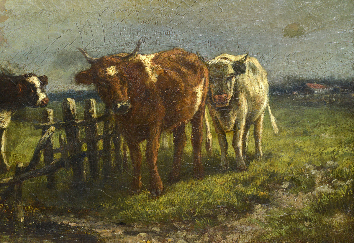 Dutch Pastoral scene Grazing cattle 19th century Oil painting by Willem Maris