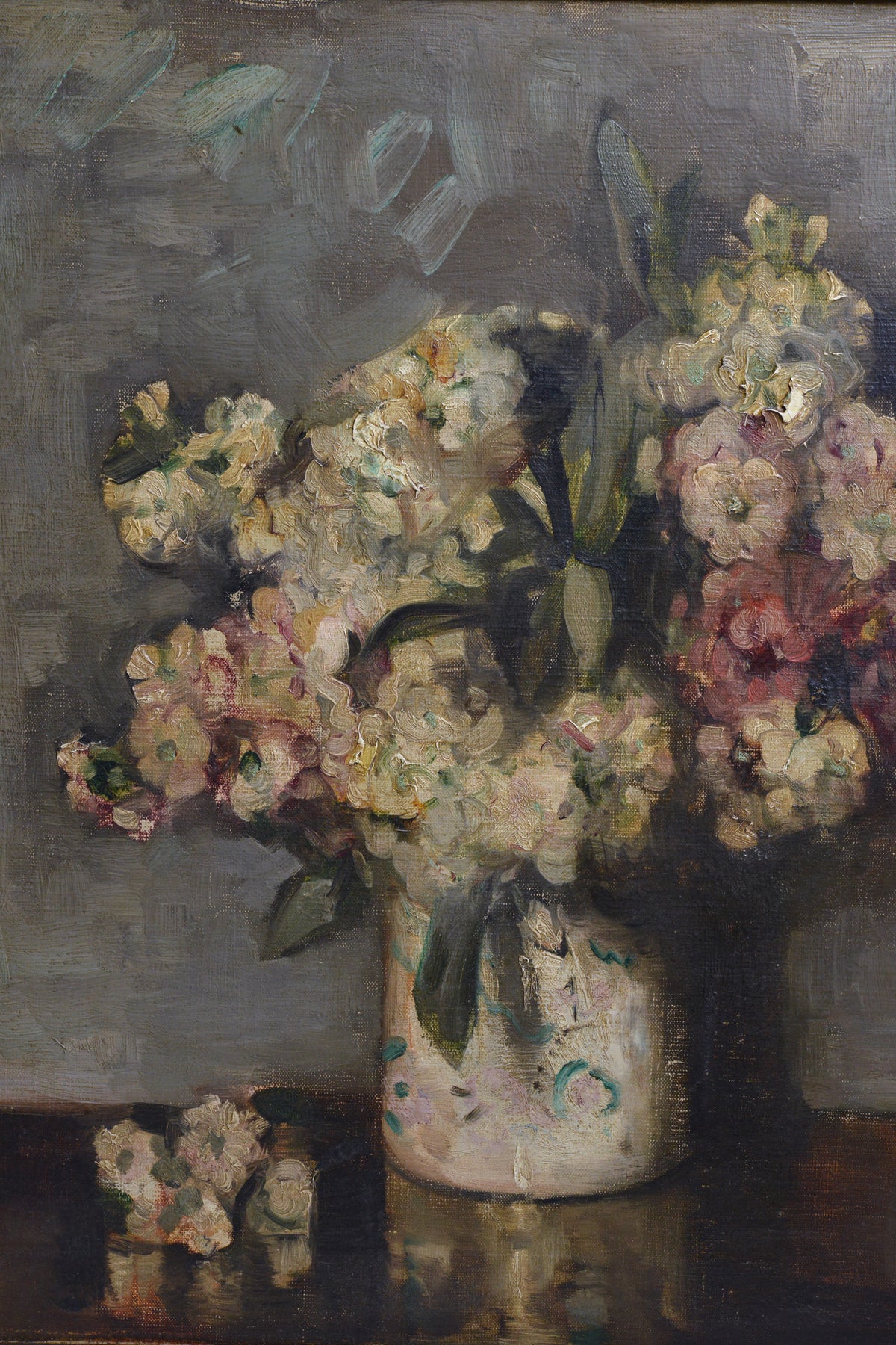 Russian Modern Still life Bouquet of Flowers Early 20th century Oil painting