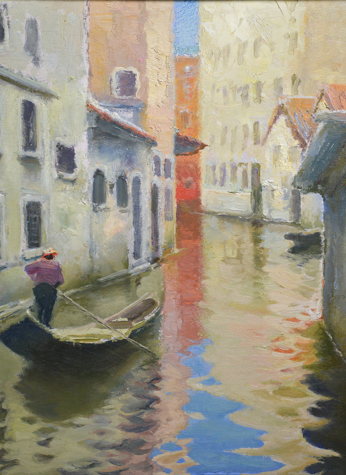 Russian Modernist Сityscape Venetian Motive early 20th century Oil Painting