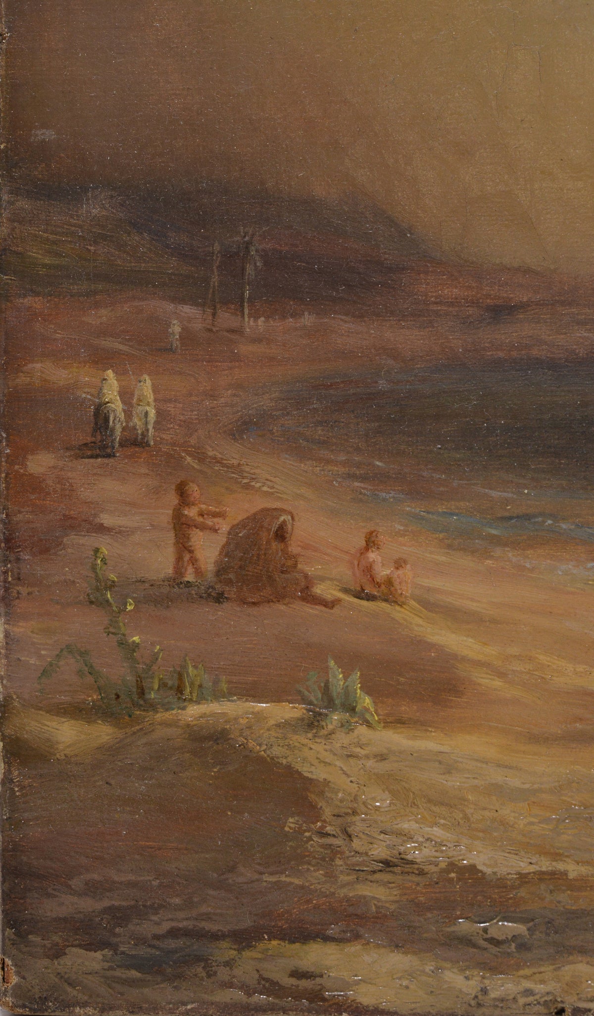 Smugglers at Algerian Coast 1871 Sunset Marine Scene Oil Painting by T. Gudin