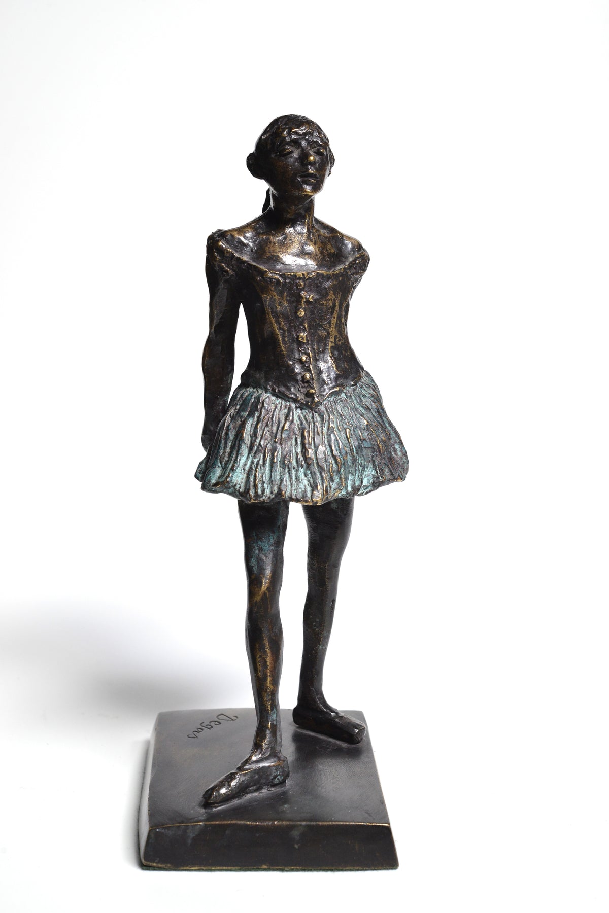 Bronze Patinated Figurine Little Dancer of Fourteen Years by Degas 20th century