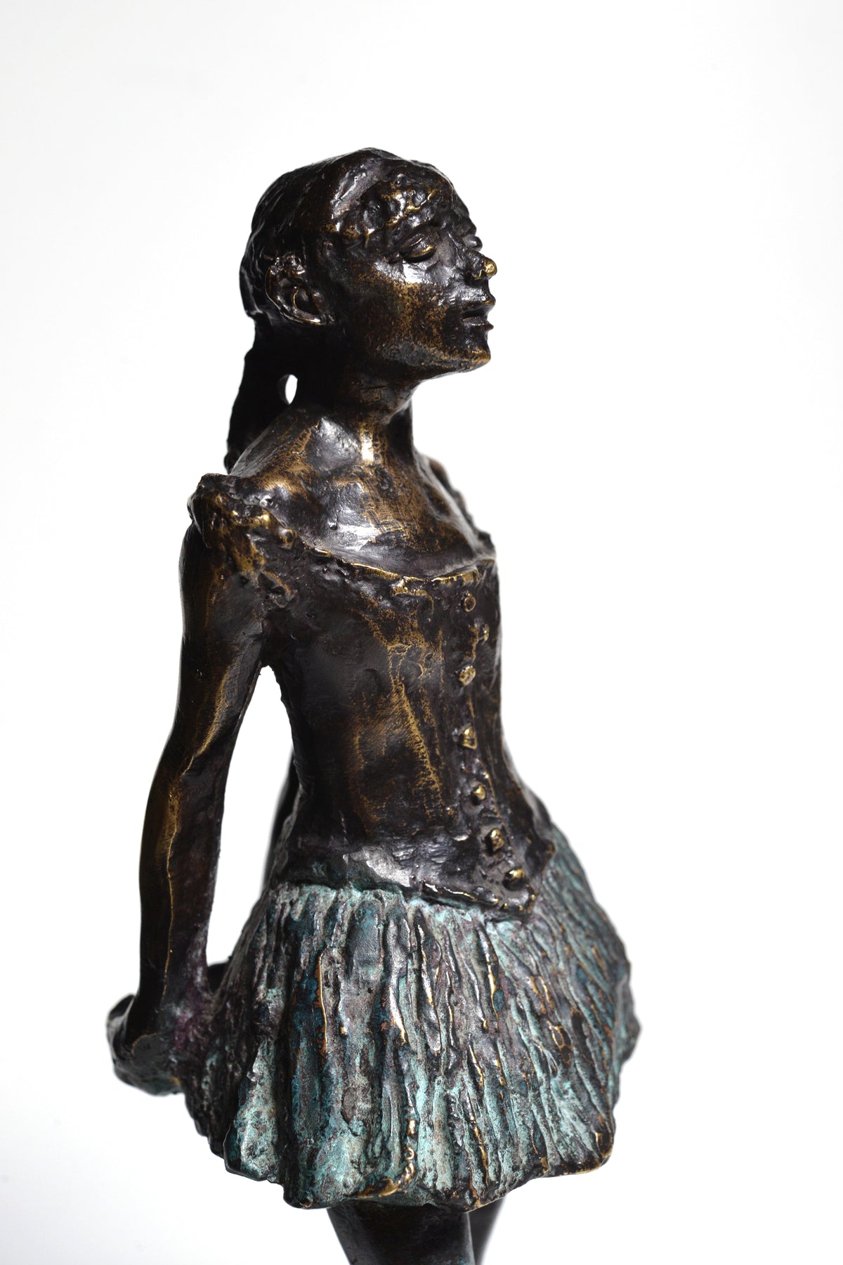 Bronze Patinated Figurine Little Dancer of Fourteen Years by Degas 20th century