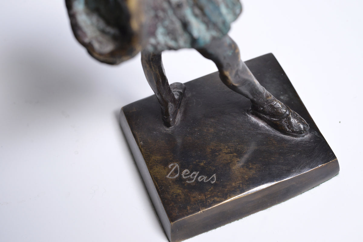 Bronze Patinated Figurine Little Dancer of Fourteen Years by Degas 20th century