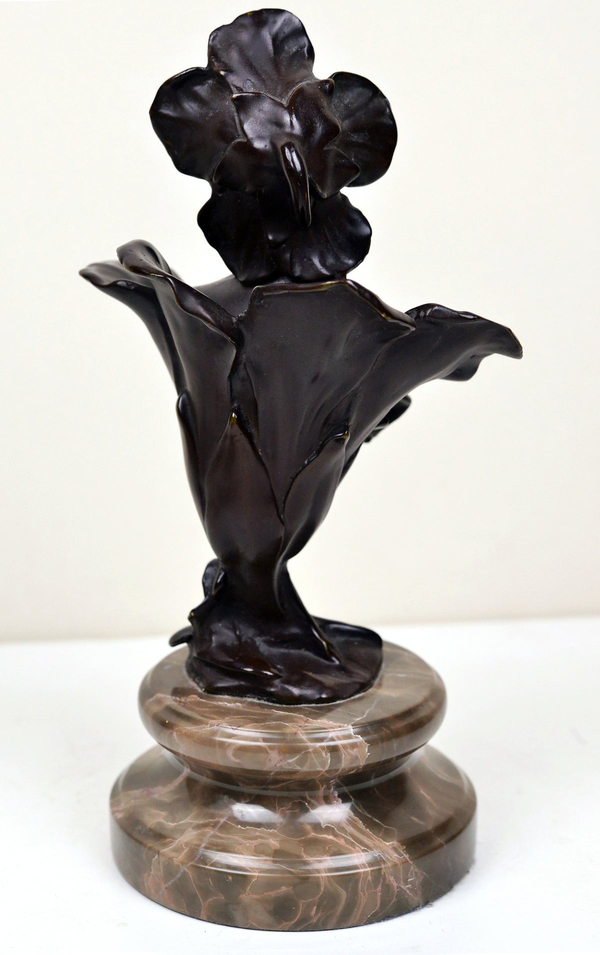 Figurine of Thumbelina Patinated Bronze n Stone Base 19th Century Art Nouveau