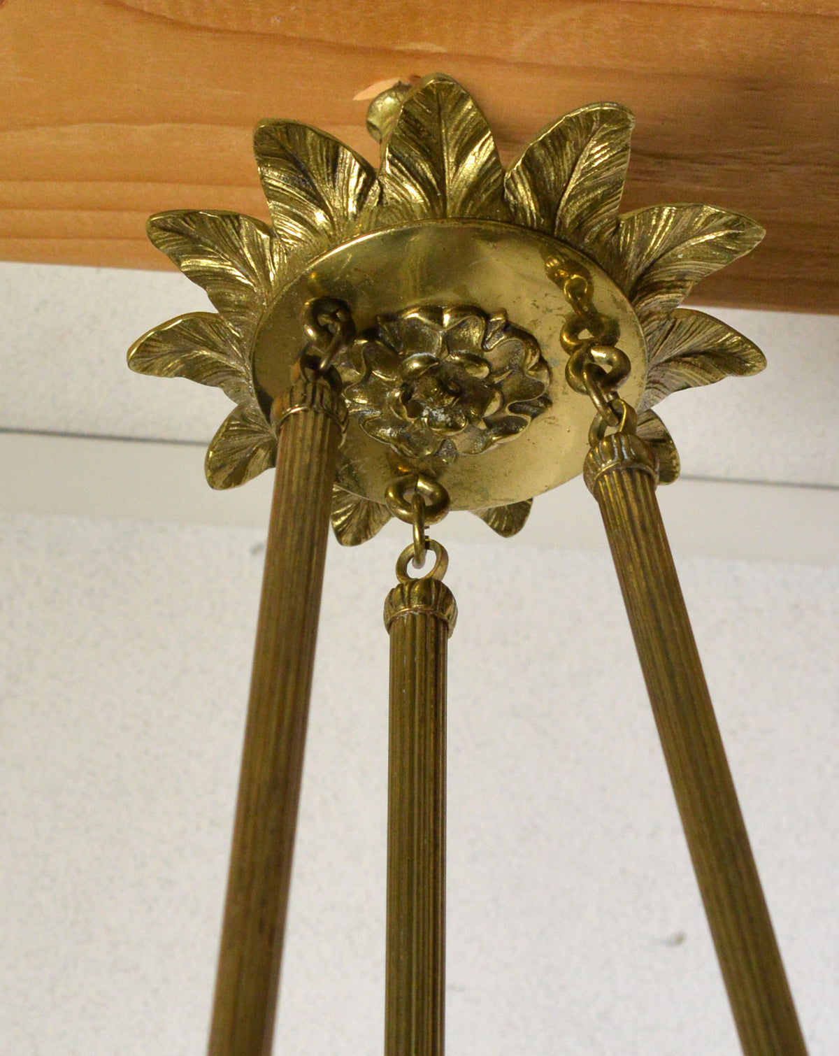 Fine gilt bronze Empire chandelier antique Neoclassical 19th century