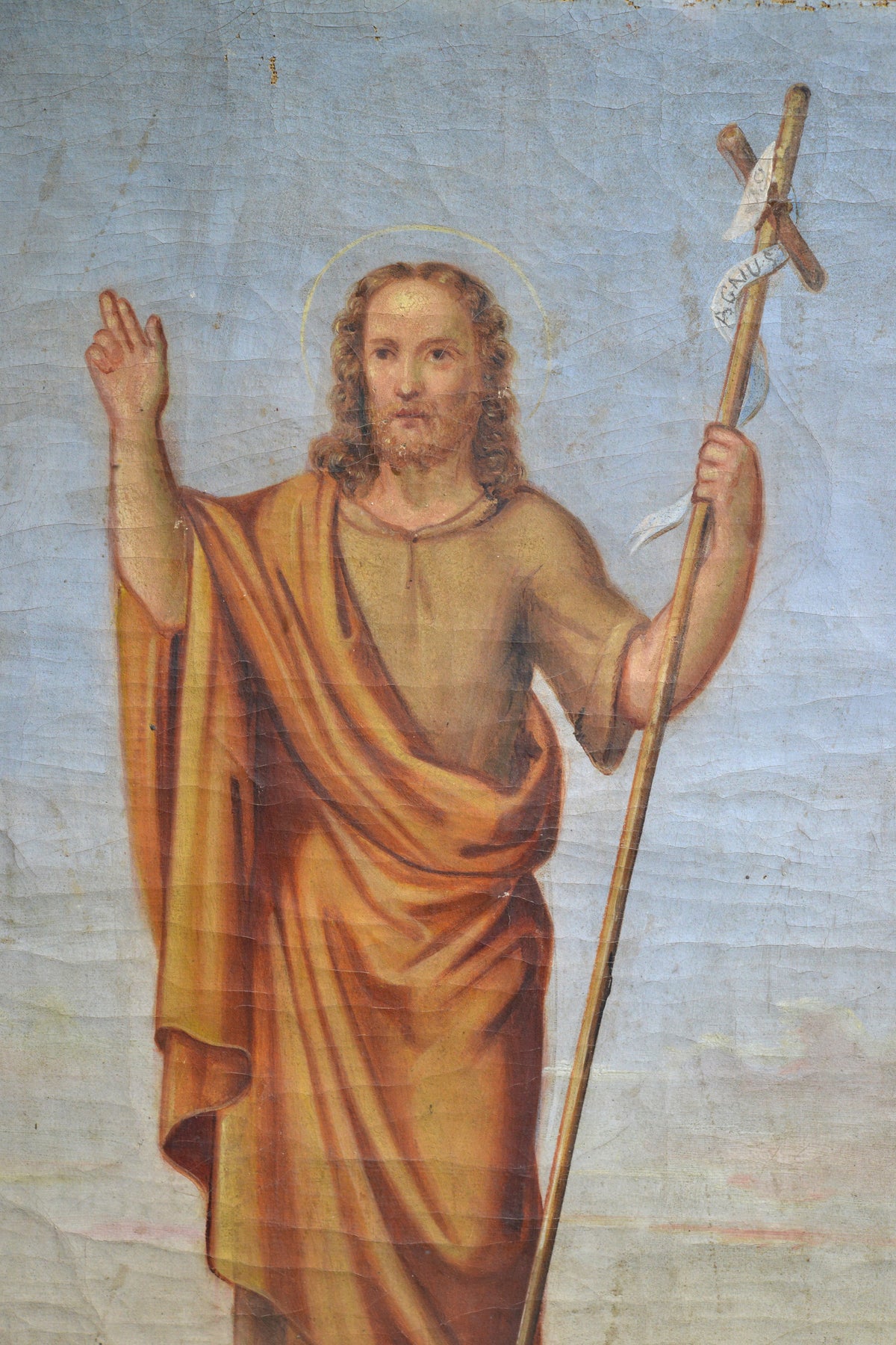 Saint John the Baptist Late 18th – early 19th century oil icon painting