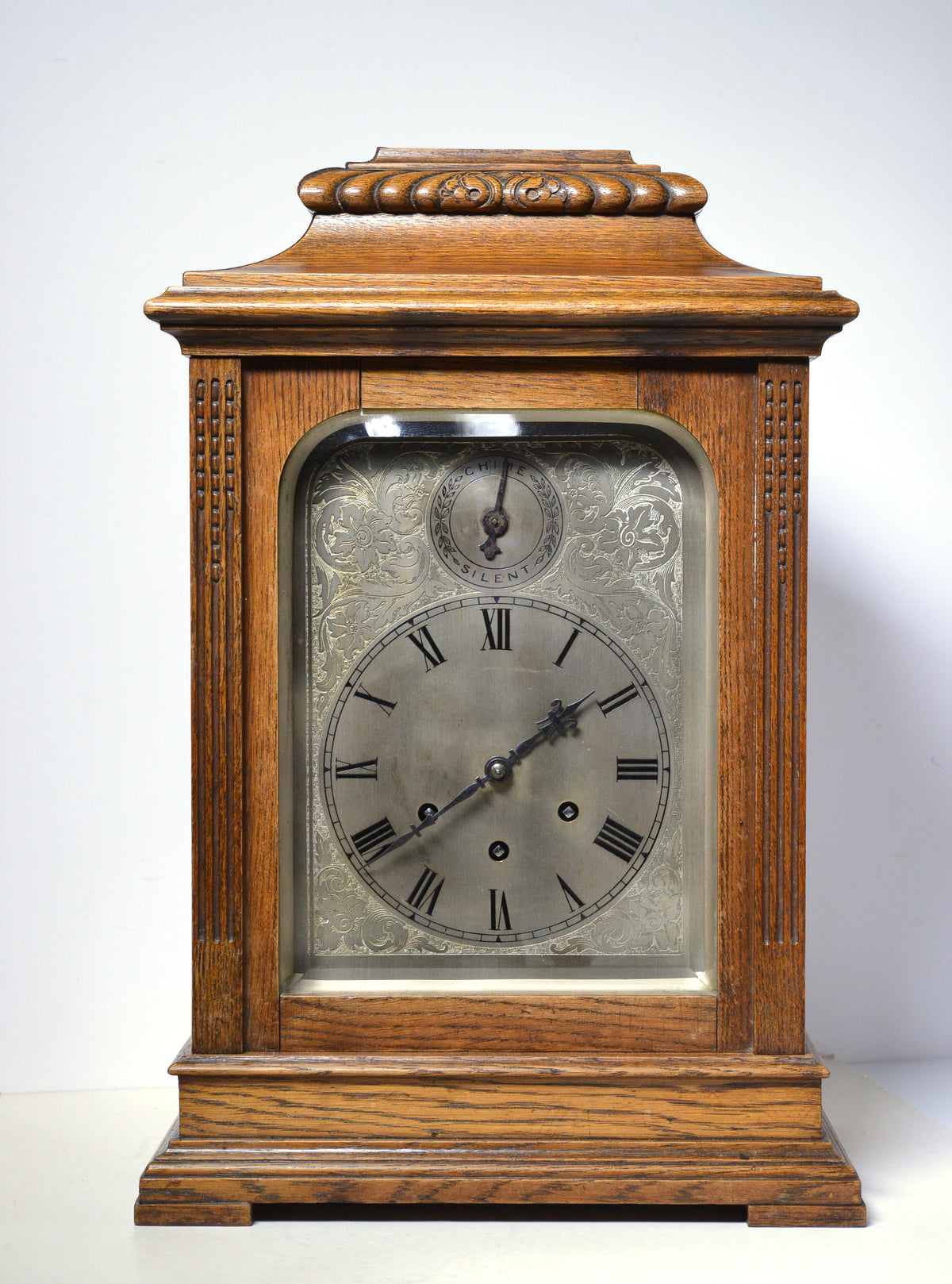 Running 5 Rods Chiming Gustav Becker Library Clock early 20th century