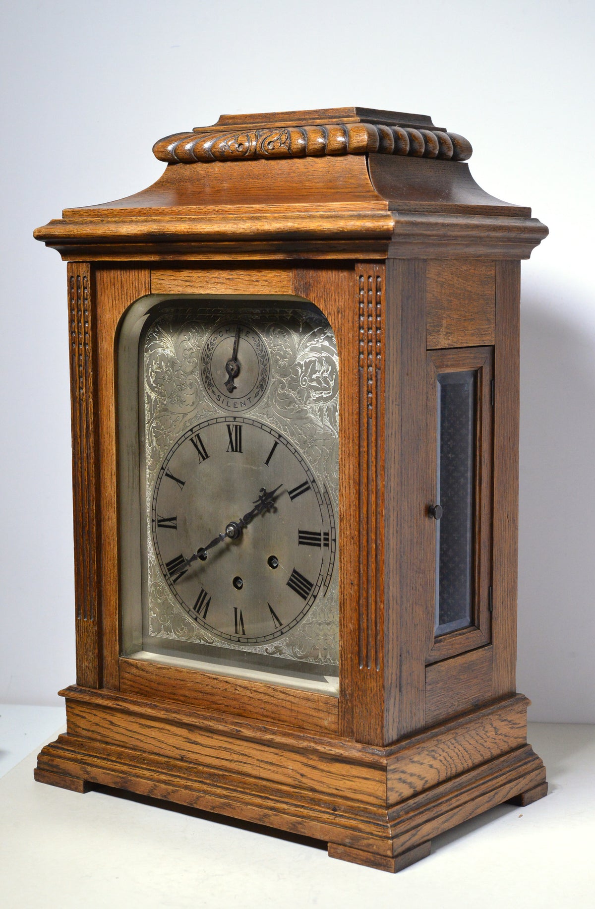 Running 5 Rods Chiming Gustav Becker Library Clock early 20th century