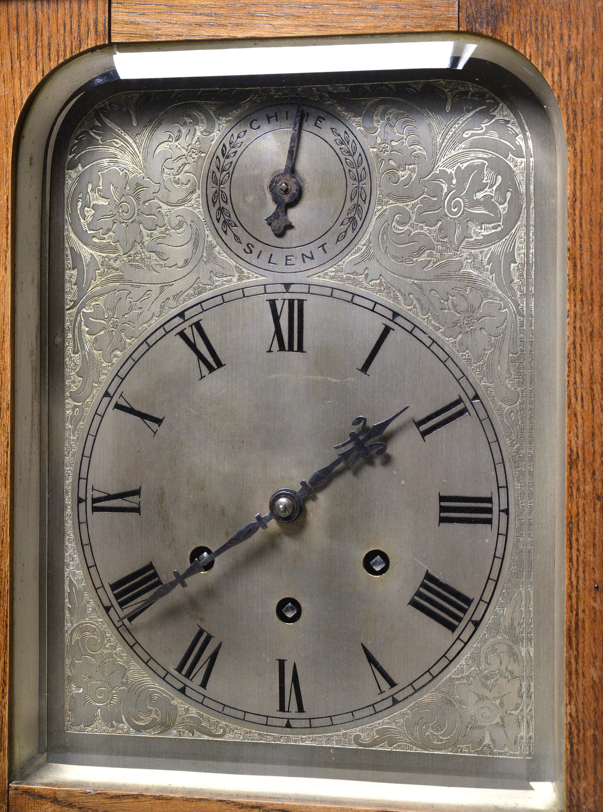 Running 5 Rods Chiming Gustav Becker Library Clock early 20th century