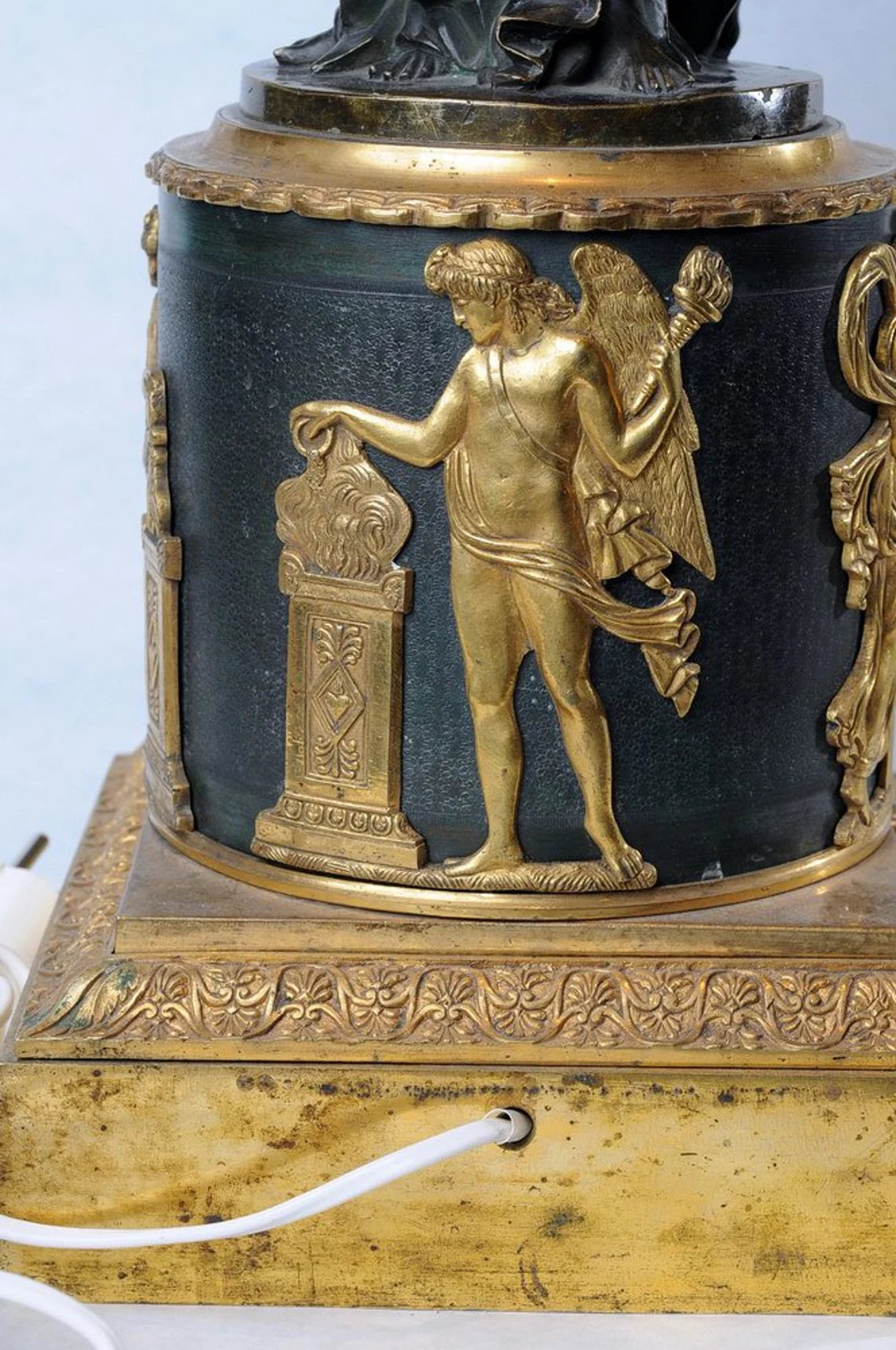 3 Graces Antique Empire Russian Massive Gild Bronze Lamp Architect A. Voronikhin ca. 1810