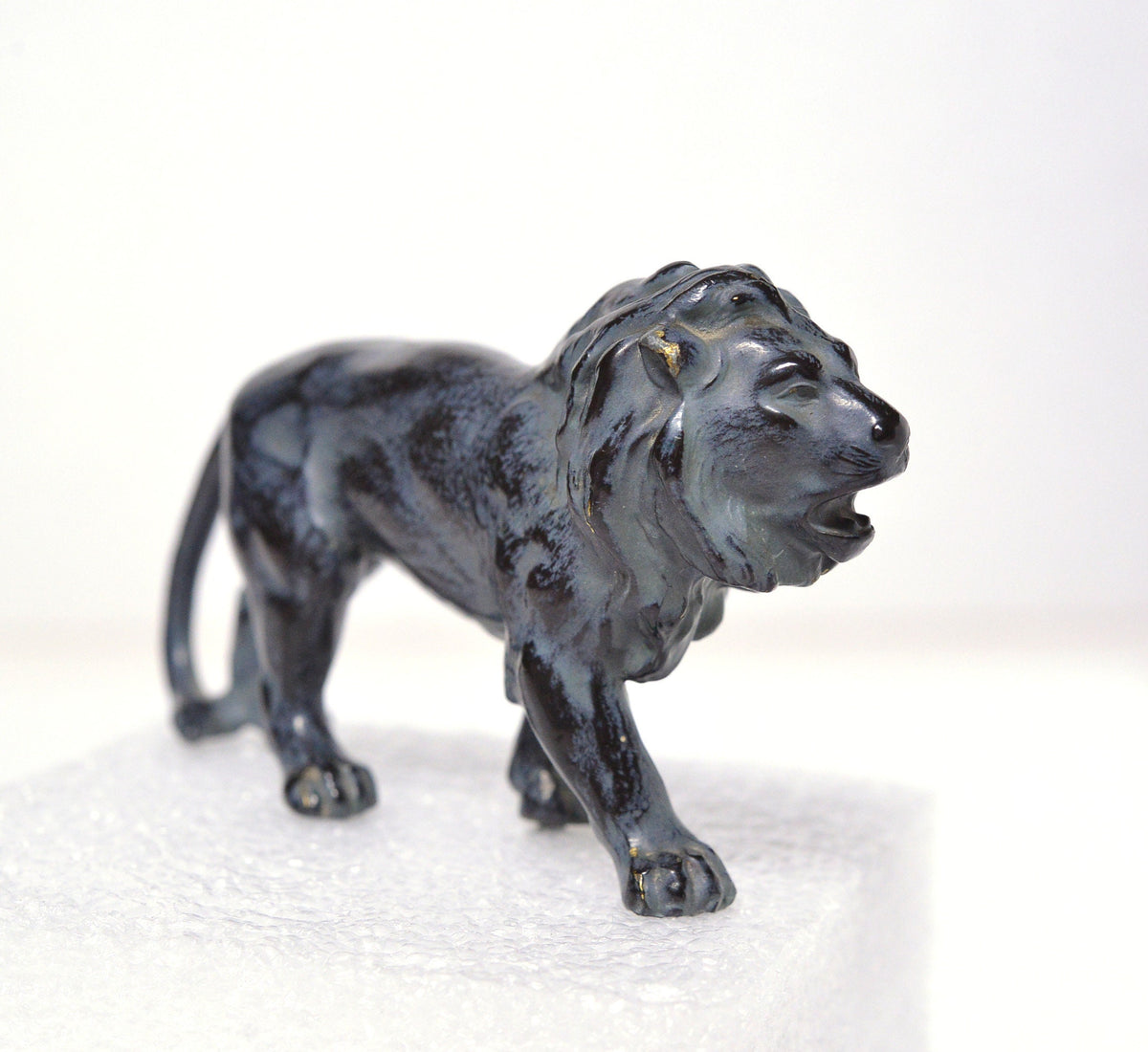 early 20С vintage antique miniature bronze Lion figurine car mascot tuning