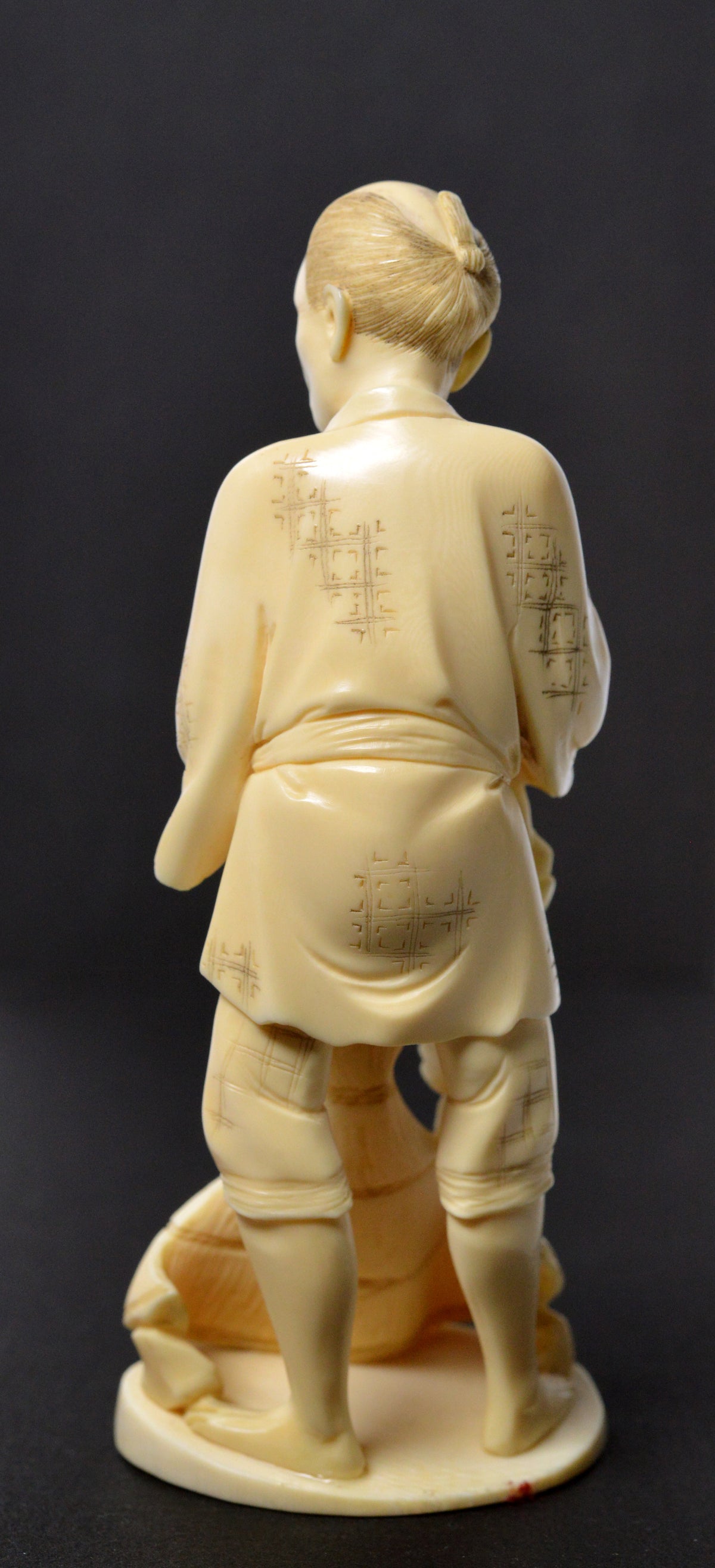 Antique Japanese Meiji Okimono Hand Carved Figurine Superb